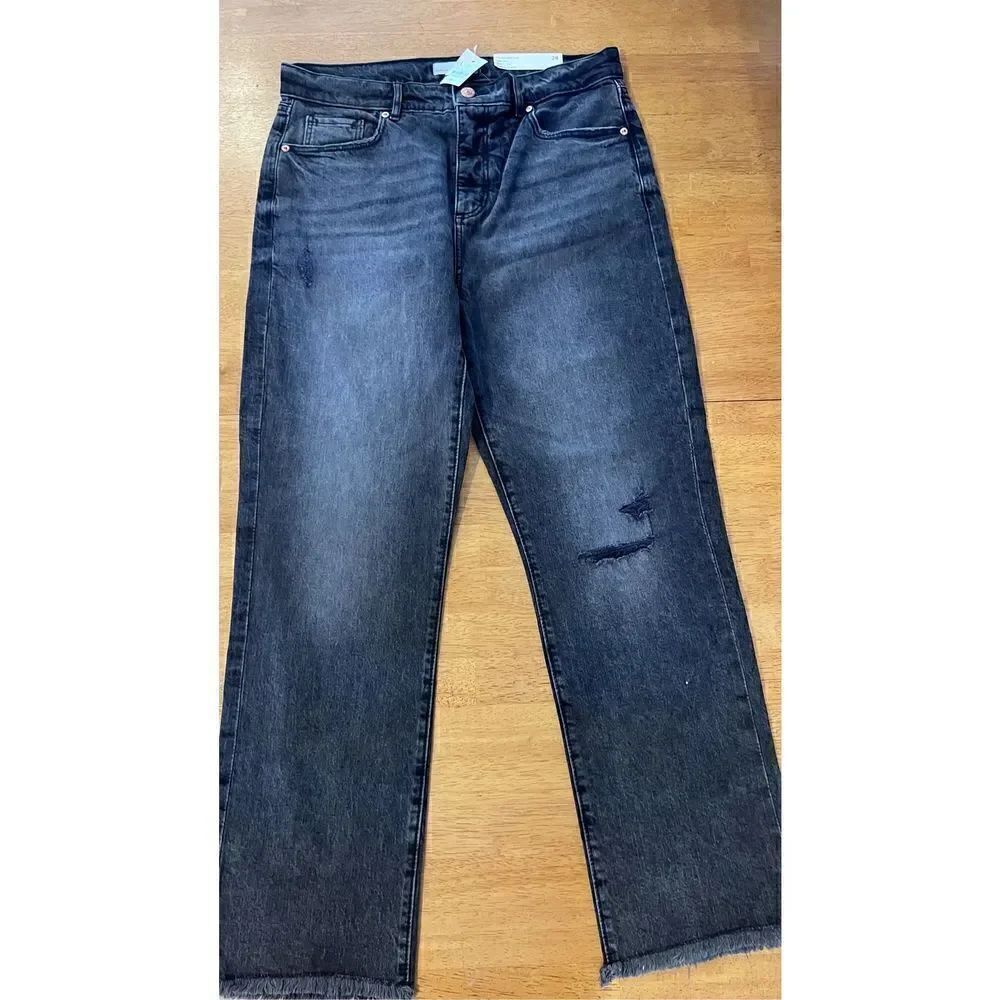 LOFT DARK HIGH RISE , STRAIGHT CROP JEANS WOMENS SIZE 28 NEW
